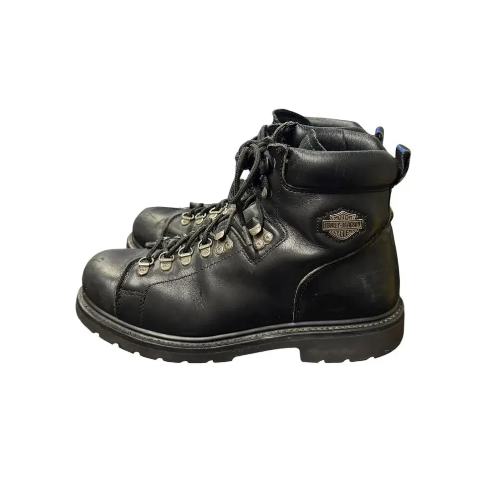 Harley-Davidson Black Leather Motorcycle Boots Men’s 11 Stock 91570